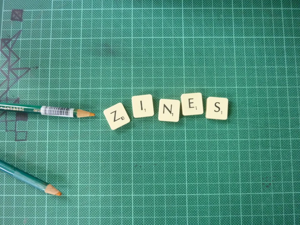 Scrabble letters and cutting board